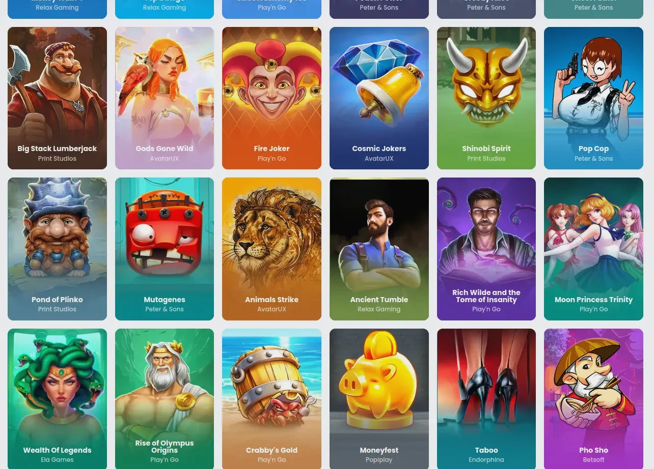 Lucky Legends mobile casino interface on smartphone screen