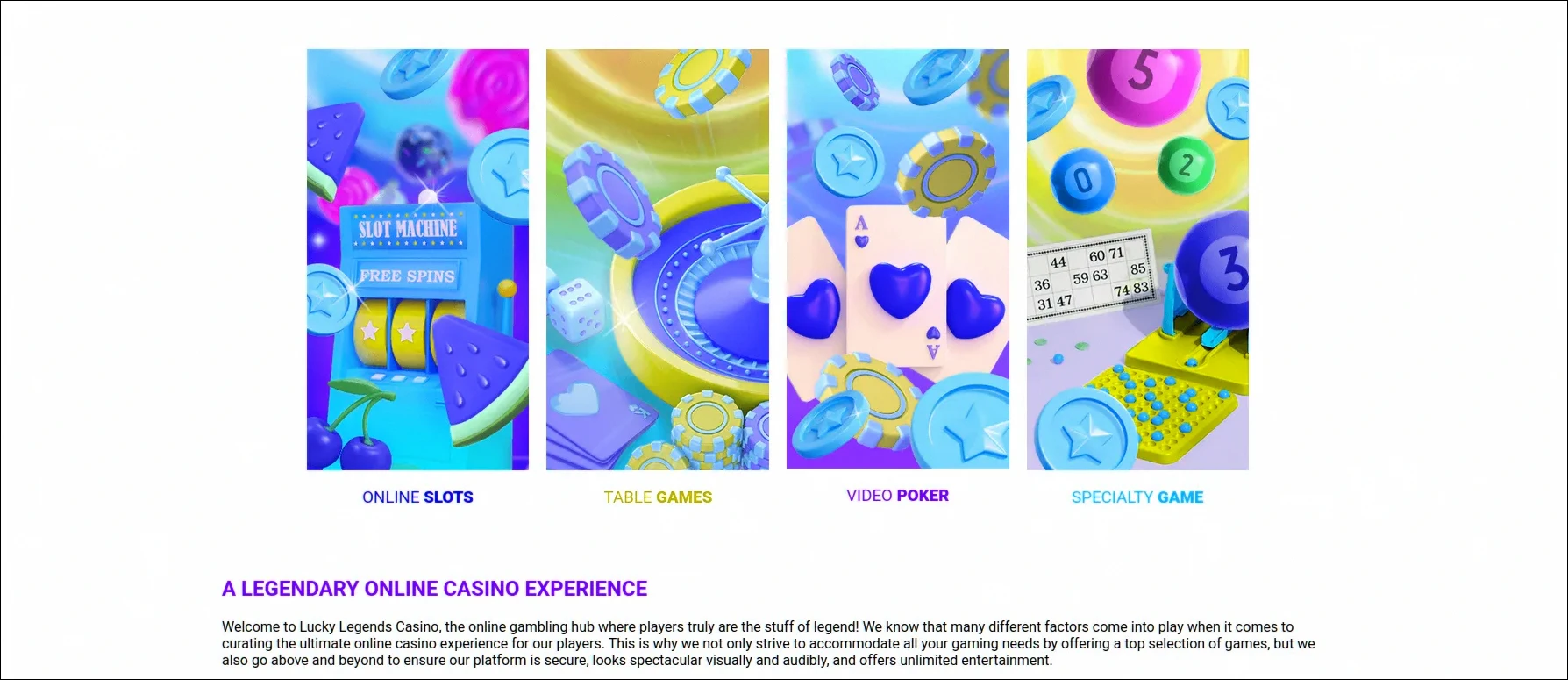 Lucky legends 225% bonus up to 1,500 CAD plus 200 Free Spins