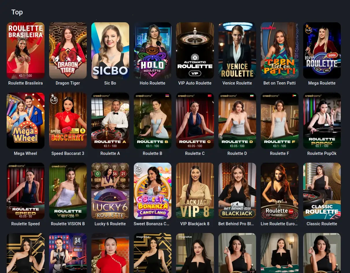 Casino gaming experience at Lucky Legends